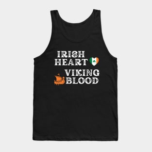 Irish Heart Viking Blood. Ideas for gifts for historical enthusiasts. Gifts are available on t-shirts, stickers, mugs, and phone cases, among other things. Tank Top